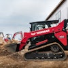Yanmar's TL100VS' steel-embedded undercarriage offers maximum durability while its standard torsion axle suspension provides a smooth ride for operator comfort and material retention.