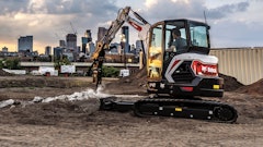 Powered by a 40-hp Tier 4 diesel engine, the E40 features a lift capacity of 3,939 lbs. and is compatible with a range of attachments for versatility on the jobsite.