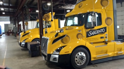 Inside the Sheboygan, Wisconsin, Kriete Truck Service Center. Sargento happens to be one of the location's largest customers.