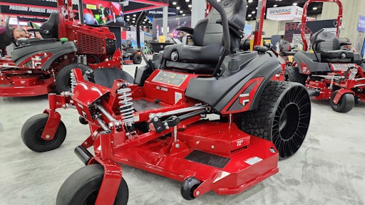 Michelin’s airless TWEEL tires eliminate downtime due to flats and unseated beads, and they help maintain a level deck without the need to adjust air pressure.