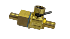 This 1/2-in. adapter can be used to shutoff gas and liquid flow, including engine oil.