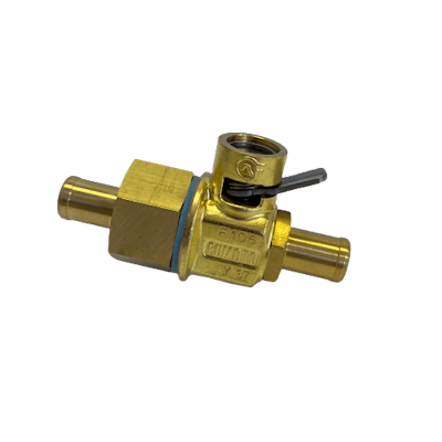 This 1/2-in. adapter can be used to shutoff gas and liquid flow, including engine oil.