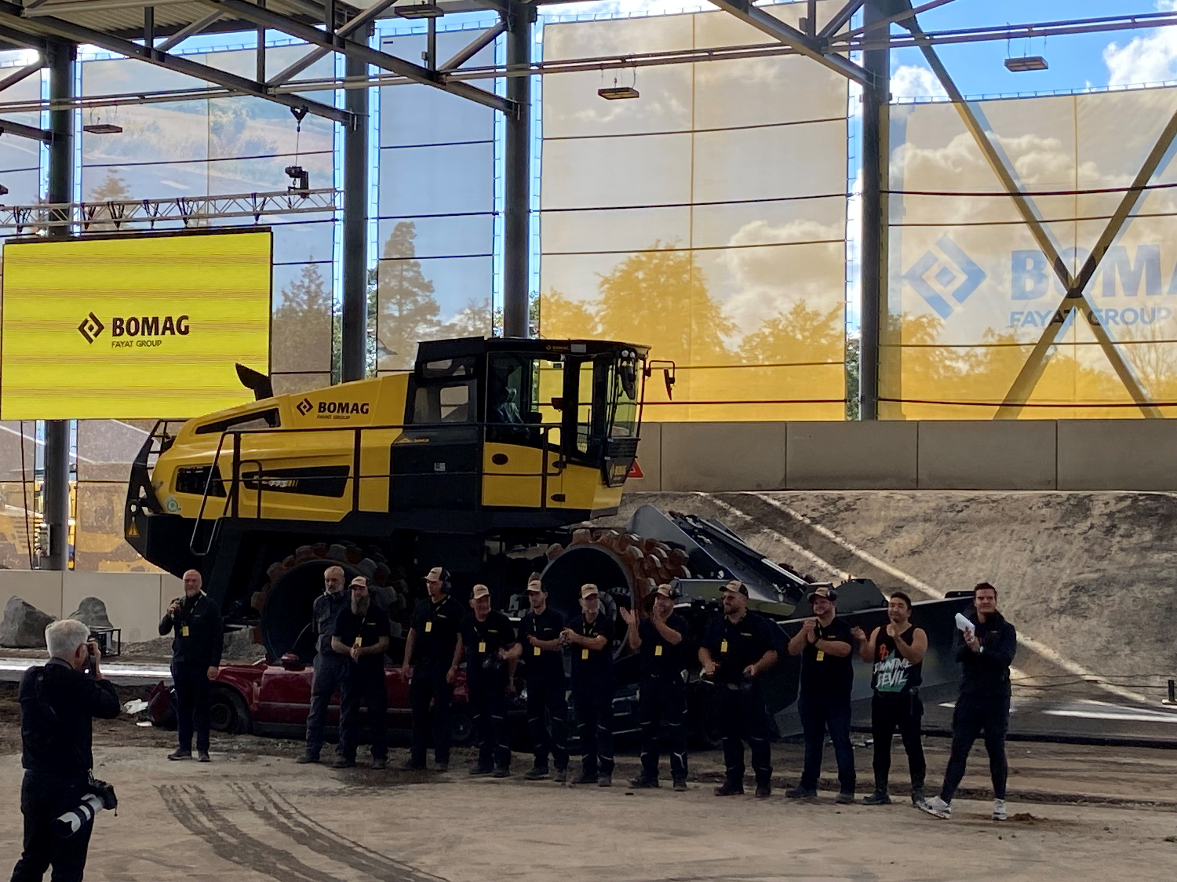The BOMAG team at the end of the demo event