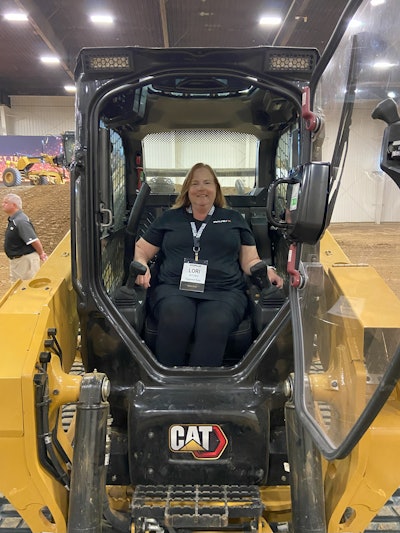 Lori Ditoro tries out the 265 CTL cab.