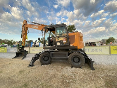 The Case wheeled excavator.