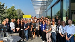 Female attendees gather at IPAF's Women in Powered Access event at APEX 2023.