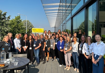 Female attendees gather at IPAF's Women in Powered Access event at APEX 2023.