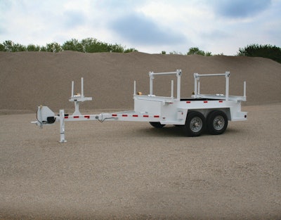 With three models designed to accommodate poles up to 31 ft., these trailers feature solid metal floors, tubular supports and a rugged channel mainframe.