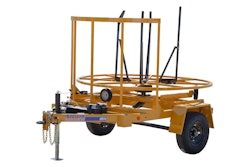 With a payload capacity up to 1,500 lbs. (hand pump model) or up to 3,000 lbs. (electric pump model), this trailer serves as a solution for coil pipe handling.