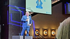 Newforma CEO Brock Philp at the Newforma World 2023 opening session.