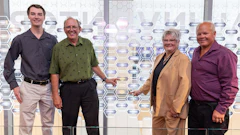 New inductees or their family members placed their names on illuminated hexagons in the museum’s Gallery of Icons. Members of the Keller family represented Cyril and Louis in this symbolic ceremony.