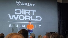 Aaron Witt during his keynote at the Dirt World Summit.