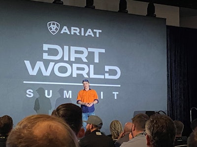 Aaron Witt during his keynote at the Dirt World Summit.