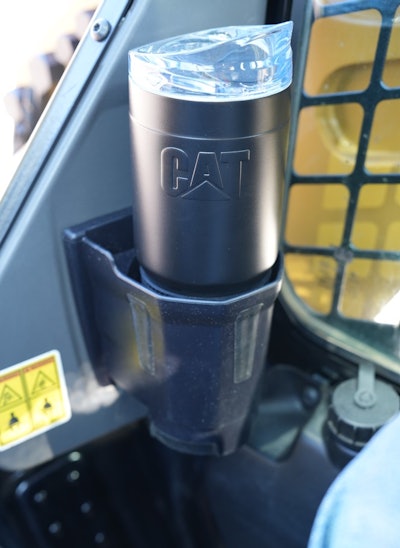Caterpillar's CTLs’ one-piece, enclosed cab designs offer operators clean, quiet working environments throughout their entire lifespans. They also provide other creature comforts.