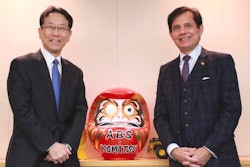 Hiroyuki Ogawa, president and CEO, Komatsu Ltd. (left) and Subhash Dhar, Founder, Chairman and CEO, ABS (right).