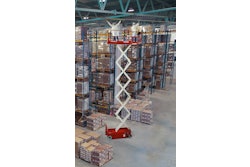 The MEC 3232SE can drive at full height and does not utilize an outrigger levelling system.