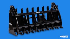 Designed for compact tractors and loaders, the new attachments include a multi-purpose rake grapple and stump bucket grapple.