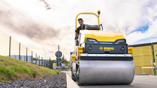 BOMAG’s electric light tandem rollers have fewer service requirements than traditional machines.