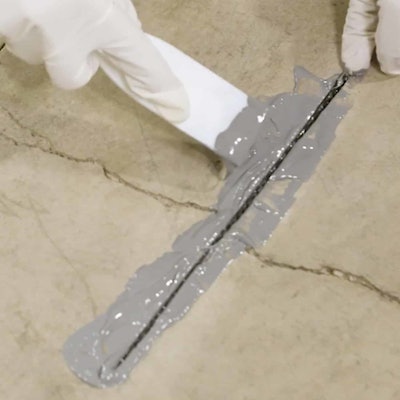 The Crack Stitch can be installed using an epoxy or cementitious mix.