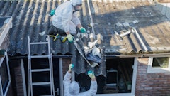 Airborne fibers released from asbestos cement exceed the permissible level by 50 times.