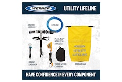 The new anchor strap fall arrest system was developed specifically for professionals who work on utility poles or similar structures.