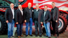 From Left to Right - Bucky Burkett, Northwest Sales Manager, Magni America; Joe Leinwol, Chief Sales Officer, Magni America; Bob Johnson, President, Western Pacific Crane; Riccardo Magni, President and Founder, Magni Telescopic Handlers; Randy DeFosse, General Manager, Western Pacific Crane; Brandon DeFosse, Sales Specialist, Western Pacific Crane.