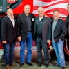 From Left to Right - Bucky Burkett, Northwest Sales Manager, Magni America; Joe Leinwol, Chief Sales Officer, Magni America; Bob Johnson, President, Western Pacific Crane; Riccardo Magni, President and Founder, Magni Telescopic Handlers; Randy DeFosse, General Manager, Western Pacific Crane; Brandon DeFosse, Sales Specialist, Western Pacific Crane.