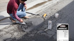 Rapid Set Asphalt Repair Mix is a fast-setting, cementitious repair material with a coarse aggregate blend designed for moderate to deep asphalt repairs.