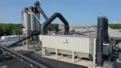 Principio Asphalt's new asphalt plant, 400-tph Double Barrel drum mixer plant from Astec, York Belvedere Sand & Gravel in North East, MD.