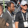 (Left) Vijay (Right) Jamie Roush, President and General Manager of Dynapac talking with attendees in the live demo area at PAVE/X 2024.