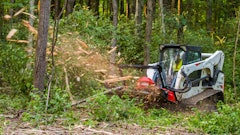 With a working width of 60 in., the disc mulcher is purpose-built for 75- to 132-hp skid steers and compact track loaders that operate with 30 to 50 gallons per minute (gpm) of auxiliary hydraulic flow.