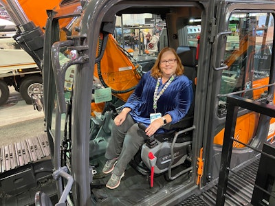 Taking a seat in the DEVELON DX225LC-7X Excavator