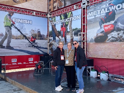 The Milwaukee Tool team had cordless equipment for all stages of the construction process.