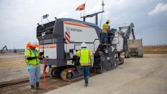 Trimble Roadworks for Mills and Cold Planers runs on an Android operating system and enables operators to control cutting depth of the mill or cold planer, according to project design.