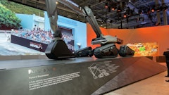 At CES 2024, HD Hyundai showcased the Future Xite concept, where a cabinless, electric-powered autonomous excavator was on display, equipped with perception/safety sensor system.