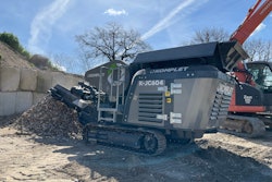 This machine features a 23- x 16-in. jaw crusher fitted with an integrated vibrating feeder.