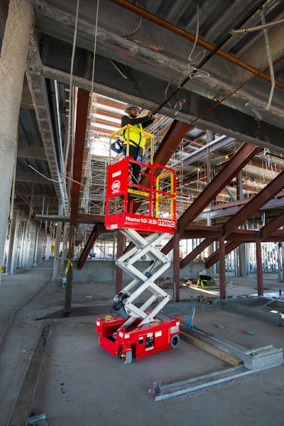 Booth visitors can view the first in this range, the award-winning NANO10-XD, a lightweight scissor lift.