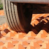 DiamondTrack trackout mats feature a diamond-shaped terrain that delivers strength and durability in sediment dislodgement from vehicle tires as they exit construction zones.