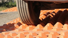 DiamondTrack trackout mats feature a diamond-shaped terrain that delivers strength and durability in sediment dislodgement from vehicle tires as they exit construction zones.