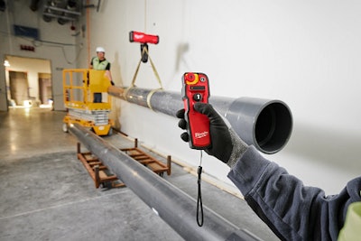 The battery-powered chain hoist provides the ability to lift one metric ton (2,204 lbs.) at 20-ft. lift height.