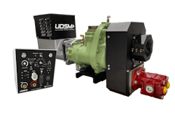 The PTO Shaft-Driven Underdeck ALL-IN-ONE Power System features a 125-185 cfm rotary screw air compressor, 10 kW generator, 330-amp welder, 12V-24V-36V battery boosting, 12V-24V-36V battery charging and up to 30 gpm @ 2,000 psi of hydraulic-driven power.