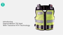 Crafted from military-grade 1000 denier nylon mesh, this vest features 3M reflective strips and heat-sealed loops for securing Diamondback accessories.