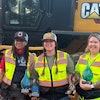 Azaria Biven of Indiana, Kait Burds of Iowa and Kenzi Tackett of Ohio received awards at the first Caterpillar Women in Construction Celebration, which included operator skills competitions.