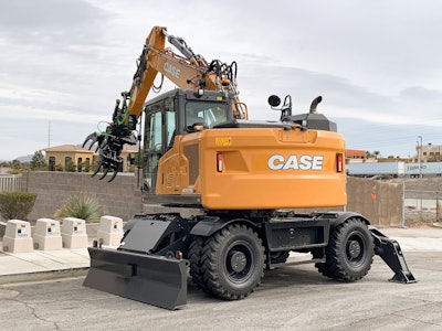 The wheels are beneficial because they allow excavators to travel from jobsite to jobsite without requiring a separate vehicle for transportation.