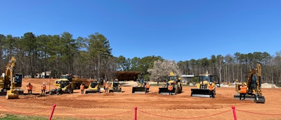 Caterpillar's first ever all-female demonstration team on Day 1
