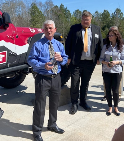 Scott Barnette begins the facility tour.