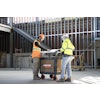 With its 8-in. rubberized wheels, the KNAACK Armored Transport can tackle common obstacles on the jobsite like loose gravel, rebar and electrical cords.