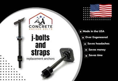 Each bolt is made from corrosion-resistant, 5/8-in. B7 rods that exceed ACI and ICRI standards worldwide for wood structure foundation repair.