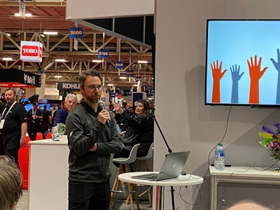 During the Skyjack press conference, the team announced the new SJ3213 and SJ3219 micro scissor lifts, which are battery-electric, zero-emission lifts that feature e-drive technology and are ideal for indoor, low-level, tight spaces.