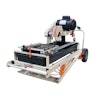 Powered by a 10-amp motor, the TMS-7 is equipped with a pump, six table wheels, galvanized steel guide rails, water fill indicator and miter guide.